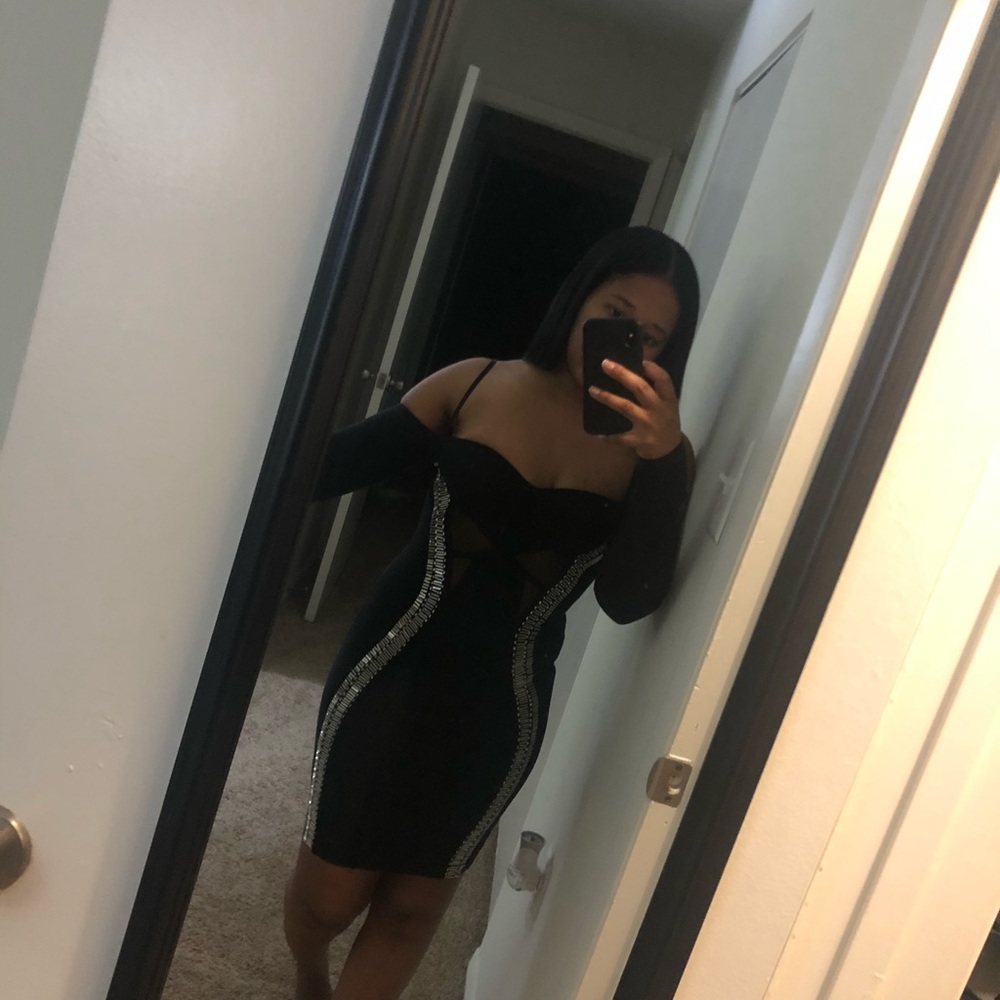 Black Mesh Dress